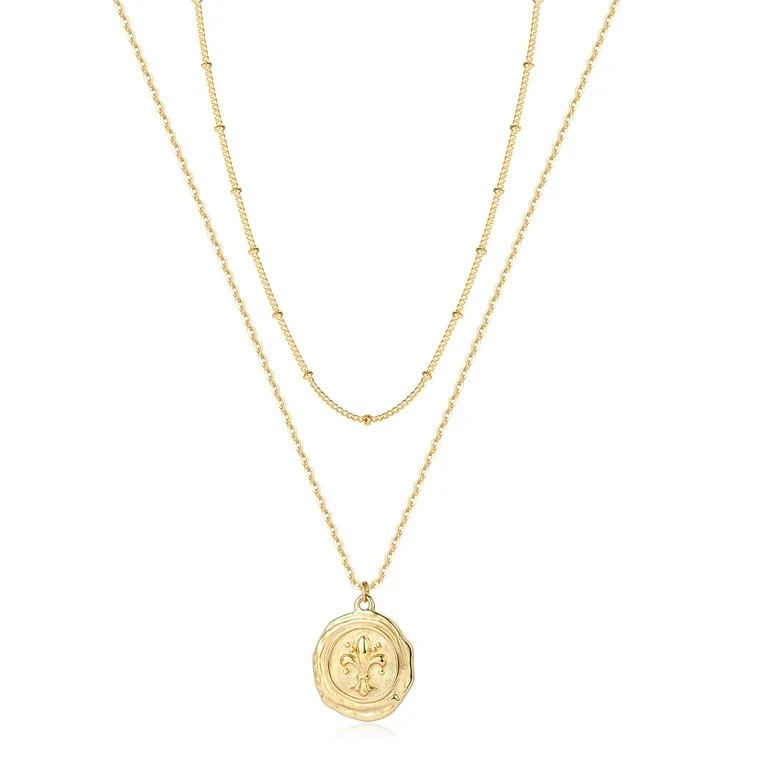 Valloey Rover 14K Gold Plated Dainty Filled Engraved Adjustable Pendant Necklace Jewelry Gift for... | Walmart (US)