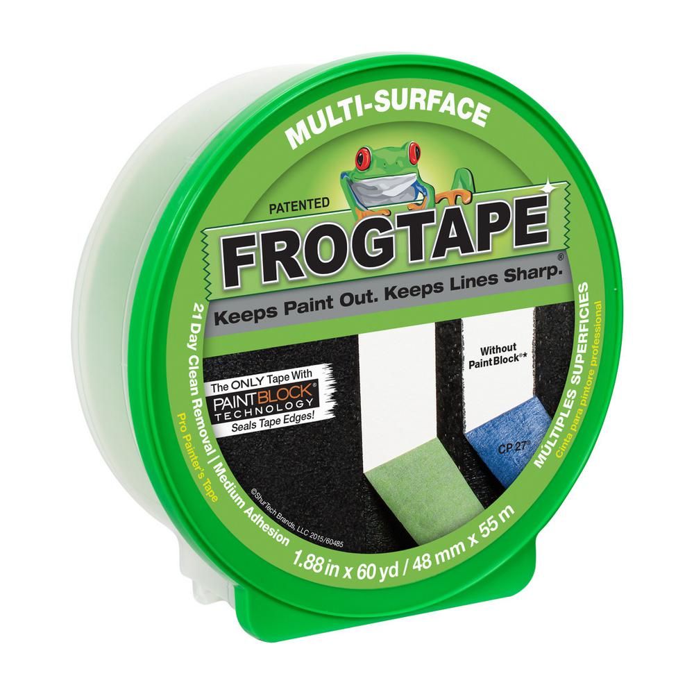 FrogTape Multi-Surface 1.88 in. x 60 yds. Painter's Tape with PaintBlock-240904 - The Home Depot | The Home Depot