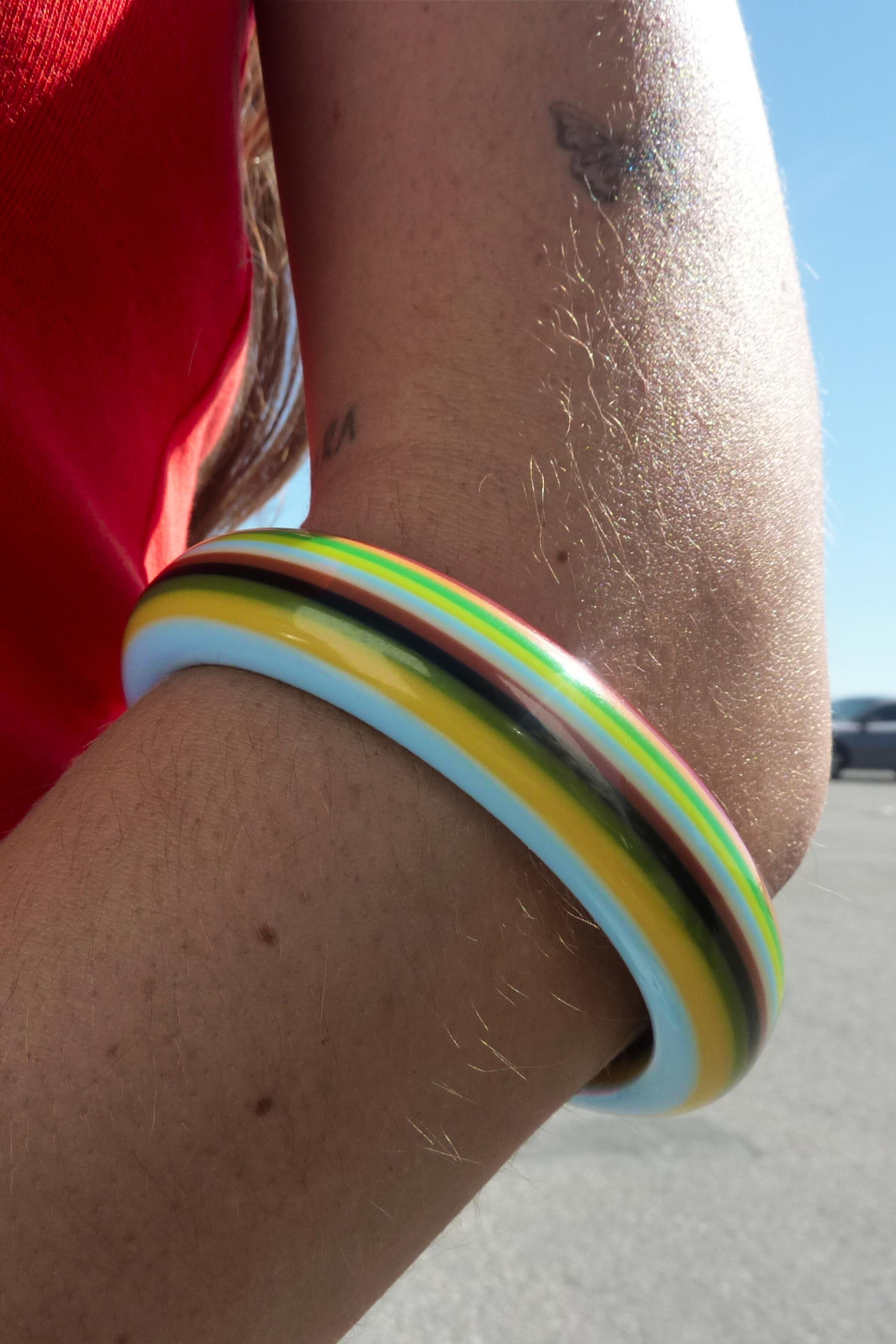 TWO-PACK OF RESIN STRIPED BRACELETS | Zara US