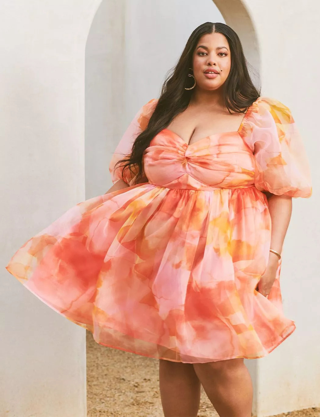 Twist Bodice Mini Dress | Eloquii