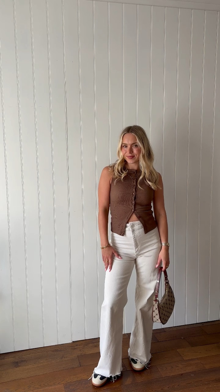 everything about these @asos button tank tops i love! the fit, the texture, the hem detailing & so much colour choice! everyone needs one in their wardrobe! 
my jeans are from Vinted but are the Zara Marine style & there’s usually loads listed 🫶🏼

#LTKsummer #LTKstyletip #LTKbag