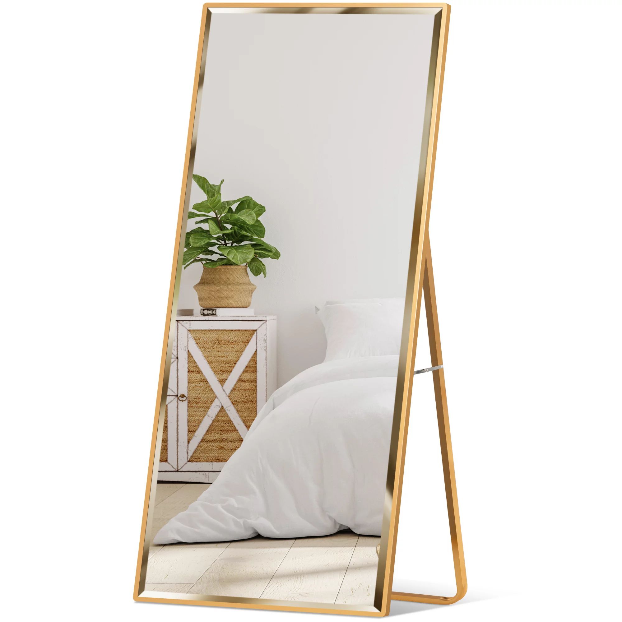 Best Choice Products 65x22in Full Length Mirror, Rectangular Beveled Wall Hanging & Leaning Floor... | Walmart (US)