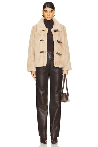 HEARTLOOM Tegan Faux Fur Coat in Praline from Revolve.com | Revolve Clothing (Global)