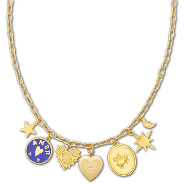 The Lovers Locket HART Charm Necklace | Over The Moon