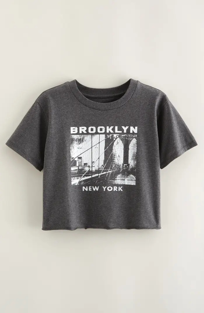 Kids' Crop Cotton Graphic T-Shirt | Nordstrom