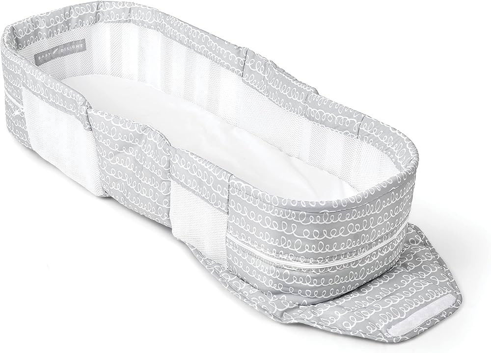 Baby Delight Snuggle Nest Portable Infant Lounger, Unique Patented Design, Grey Scribbles | Amazon (US)