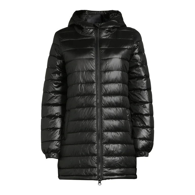 Swiss Tech Women's Hooded Mid Length Puffer Jacket, Sizes XS-3X | Walmart (US)