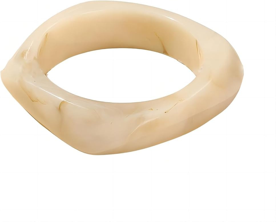 tenghong2021 Multiple Color Square Acrylic Resin Bangle for Women Simple Transparent Resin Chunky... | Amazon (US)