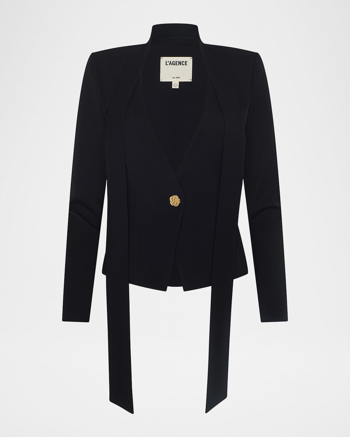 Romy Tie-Neck Tailored Blazer | Neiman Marcus