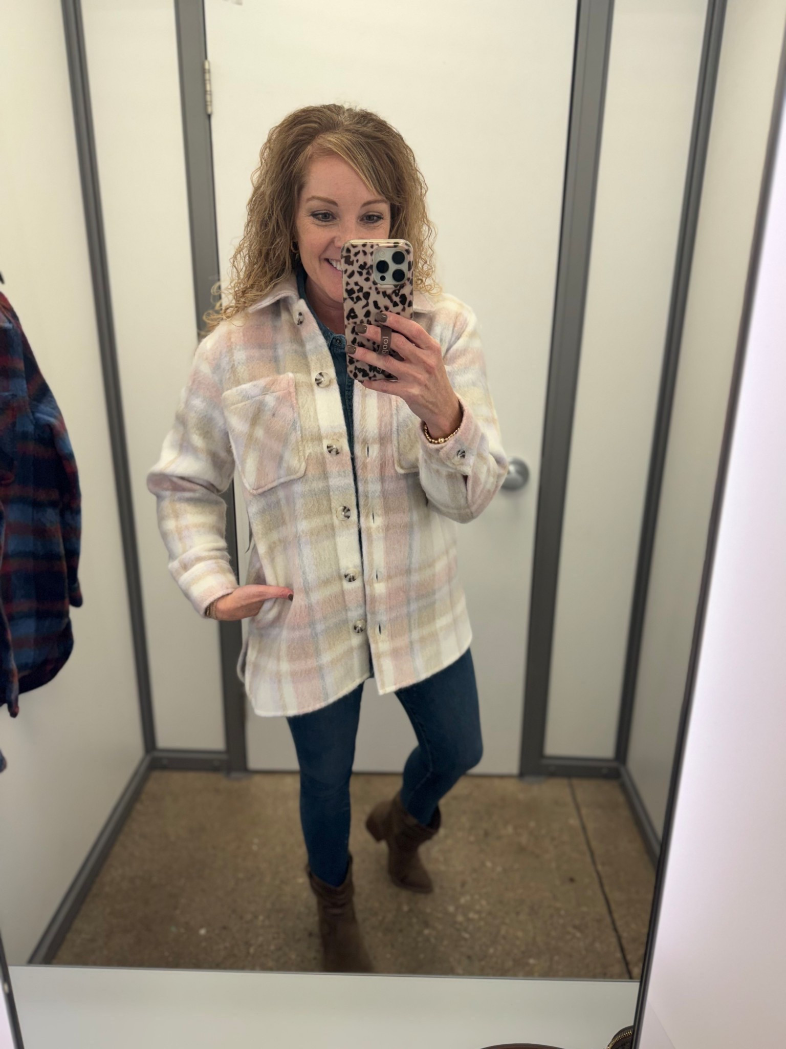 Walmart new arrival / winter outfit / work outfit / holiday outfit / thanksgiving outfit 

Shacket- size XS, prefer small 
Denim shirt- size medium 
AE Dream jeans- size 6, short. Linking similar 
Boots- tts, linking similar 

#LTKOver40 #LTKHoliday #LTKFindsUnder50