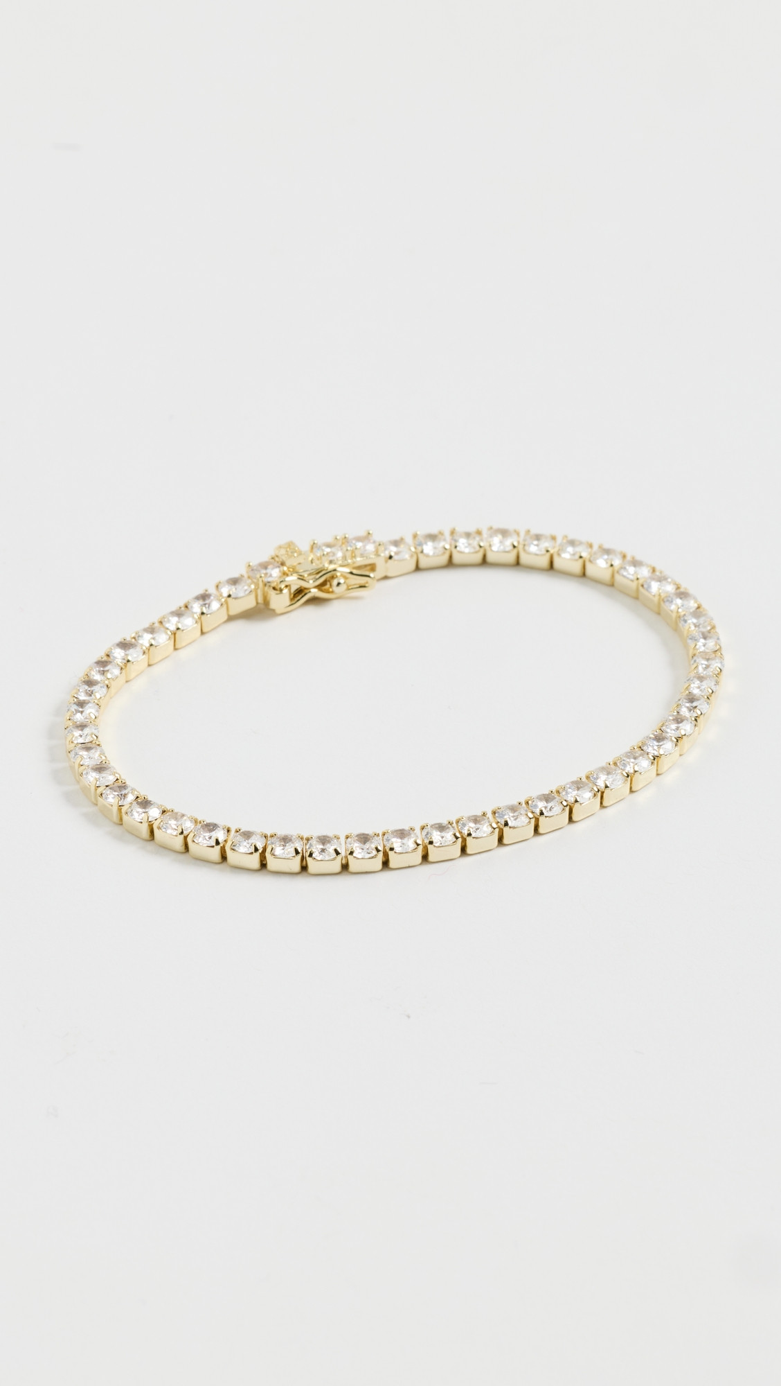 SHASHI Medium Tennis Bracelet Gold One Size | Shopbop