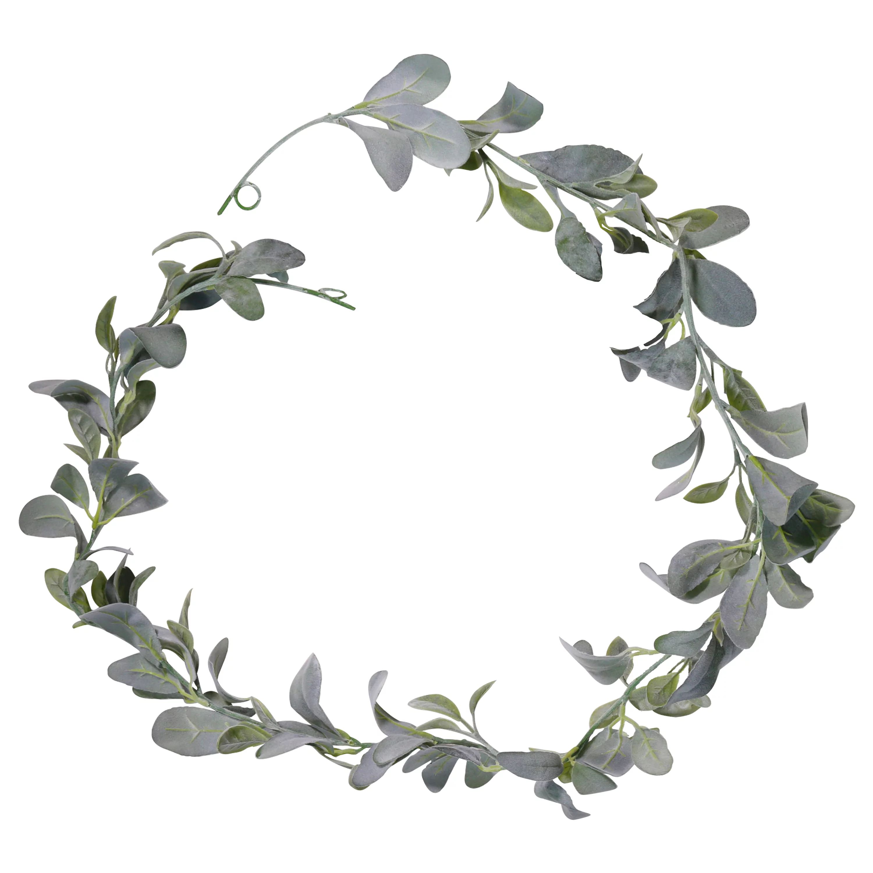 Mainstays Lambs Ear Garland, Solid, Frosted Green, 59" (L) | Walmart (US)
