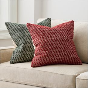 Textured Checker Pillow Cover | West Elm (US)