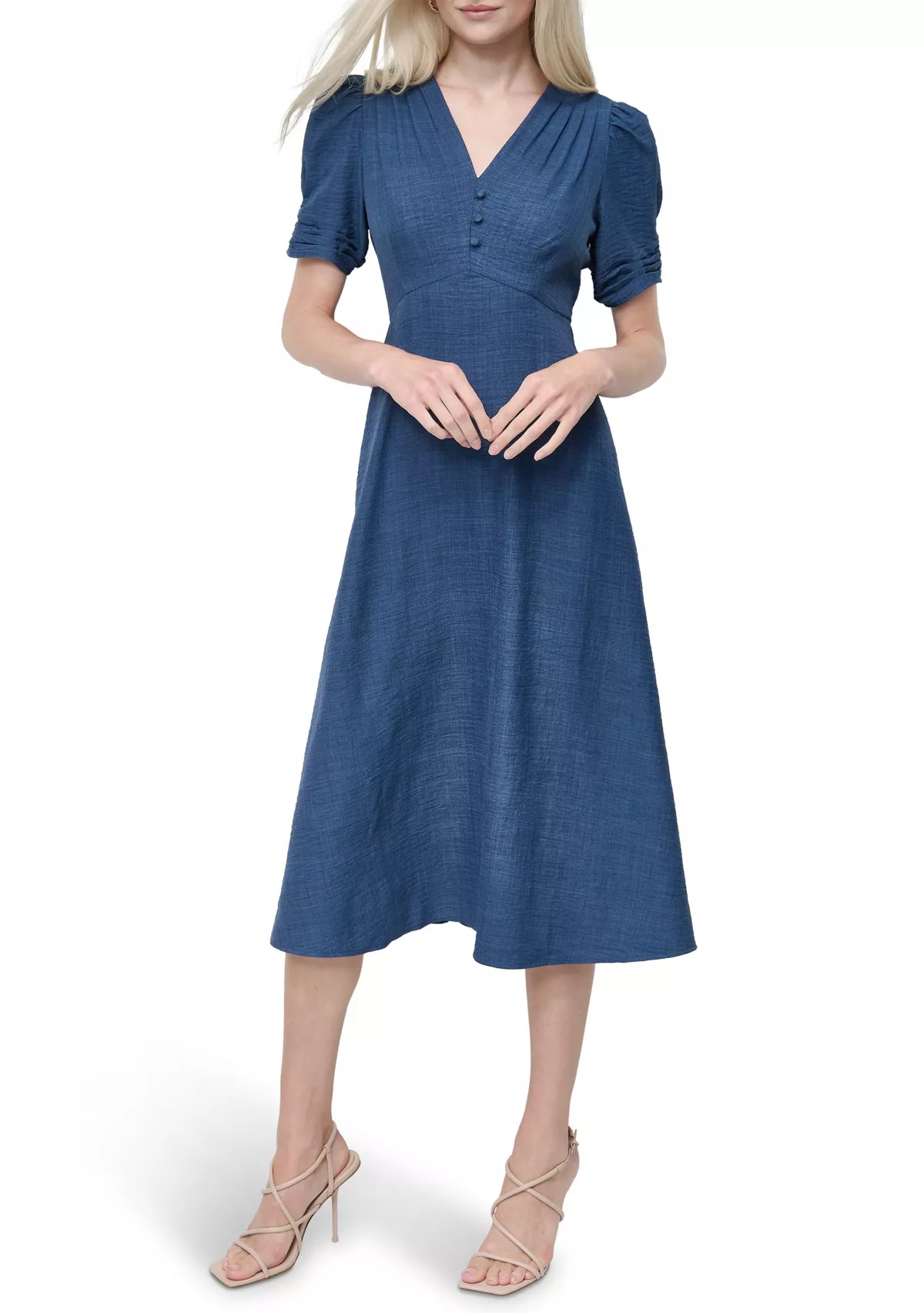 Women's V-Neck Denim Midi Dress | Belk