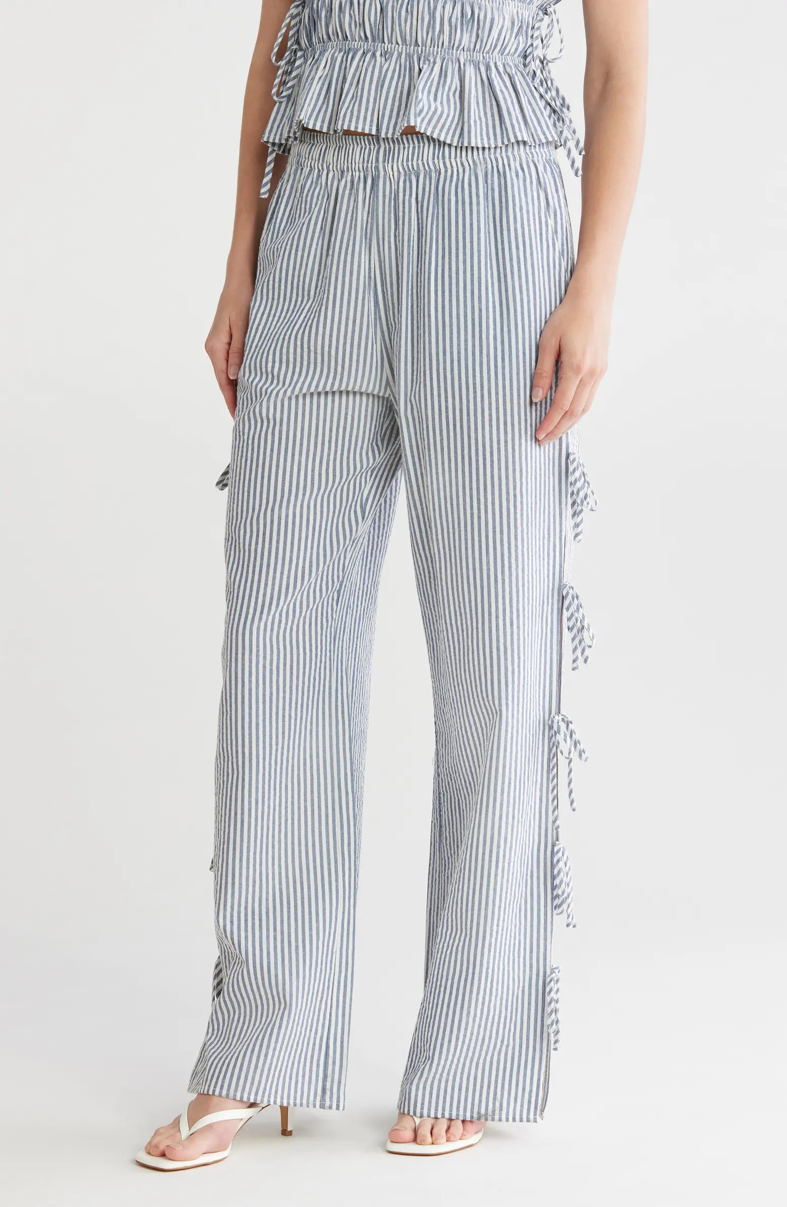 Tie Detail Striped Pants | Nordstrom Rack