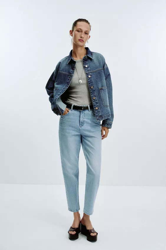 Z.01 HIGH WAIST COMFORT MOM FIT JEANS | Zara US