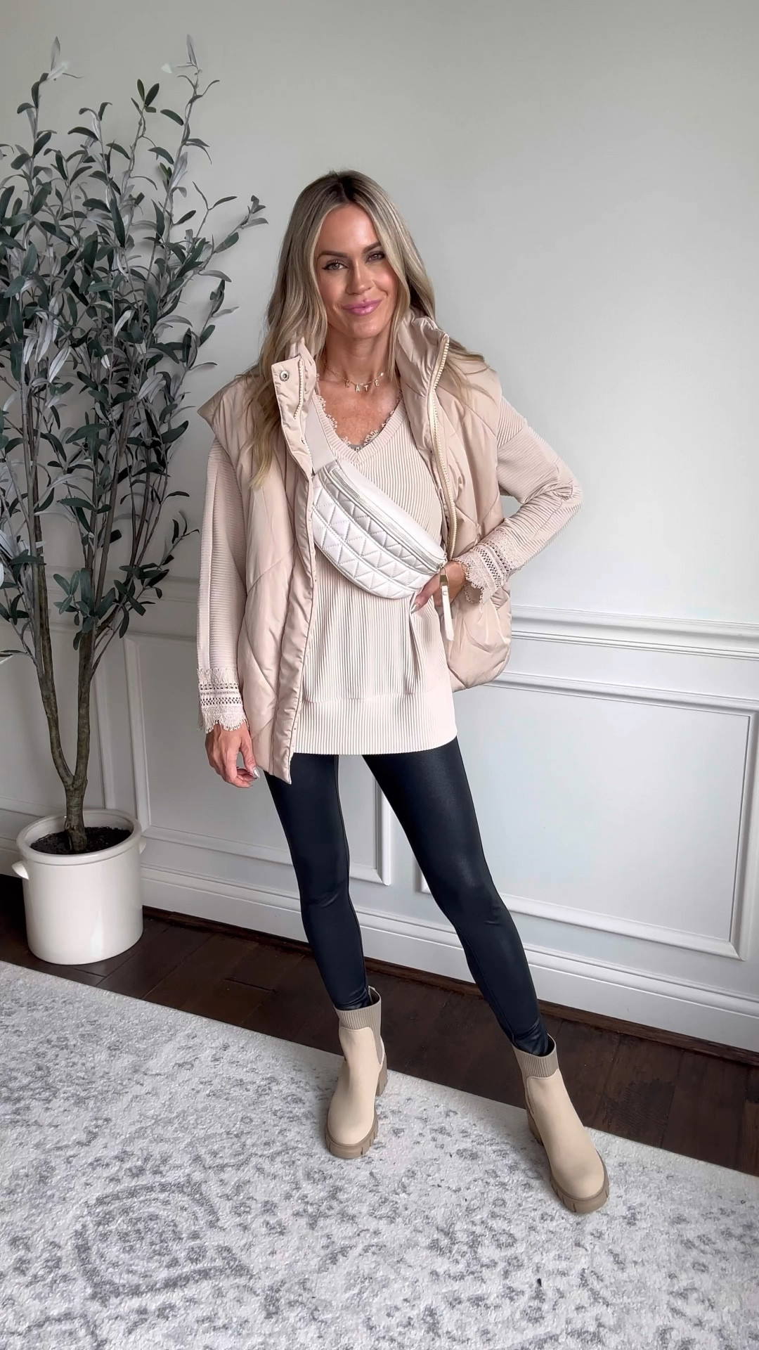 Grey Washed Faux Leather Zip Front … curated on LTK