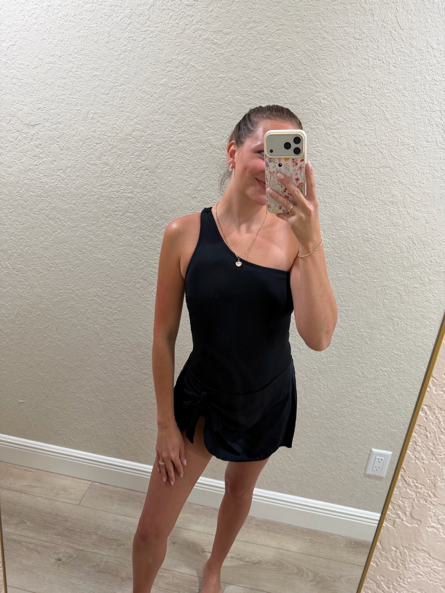 Modest swim suit // mom suit // coverage but still flattering & cute // moms // summer // summer jewelry // amazon finds // wearing an xs // ootd

#LTKmomlife #LTKKids #LTKootd