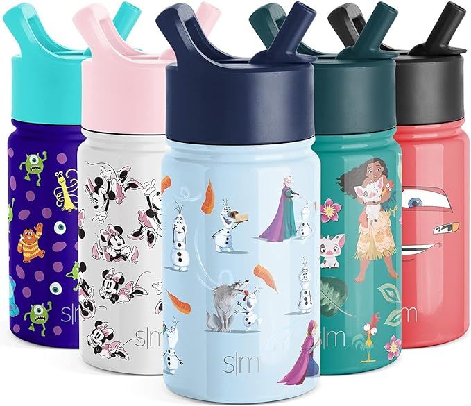 Simple Modern Disney Water Bottle for Kids Reusable Cup with Straw Sippy Lid Insulated Stainless ... | Amazon (US)