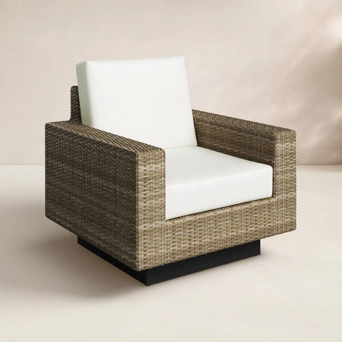 Ravinia Wicker Outdoor Swivel Lounge Chair with Sunbrella Cushions | Wayfair North America