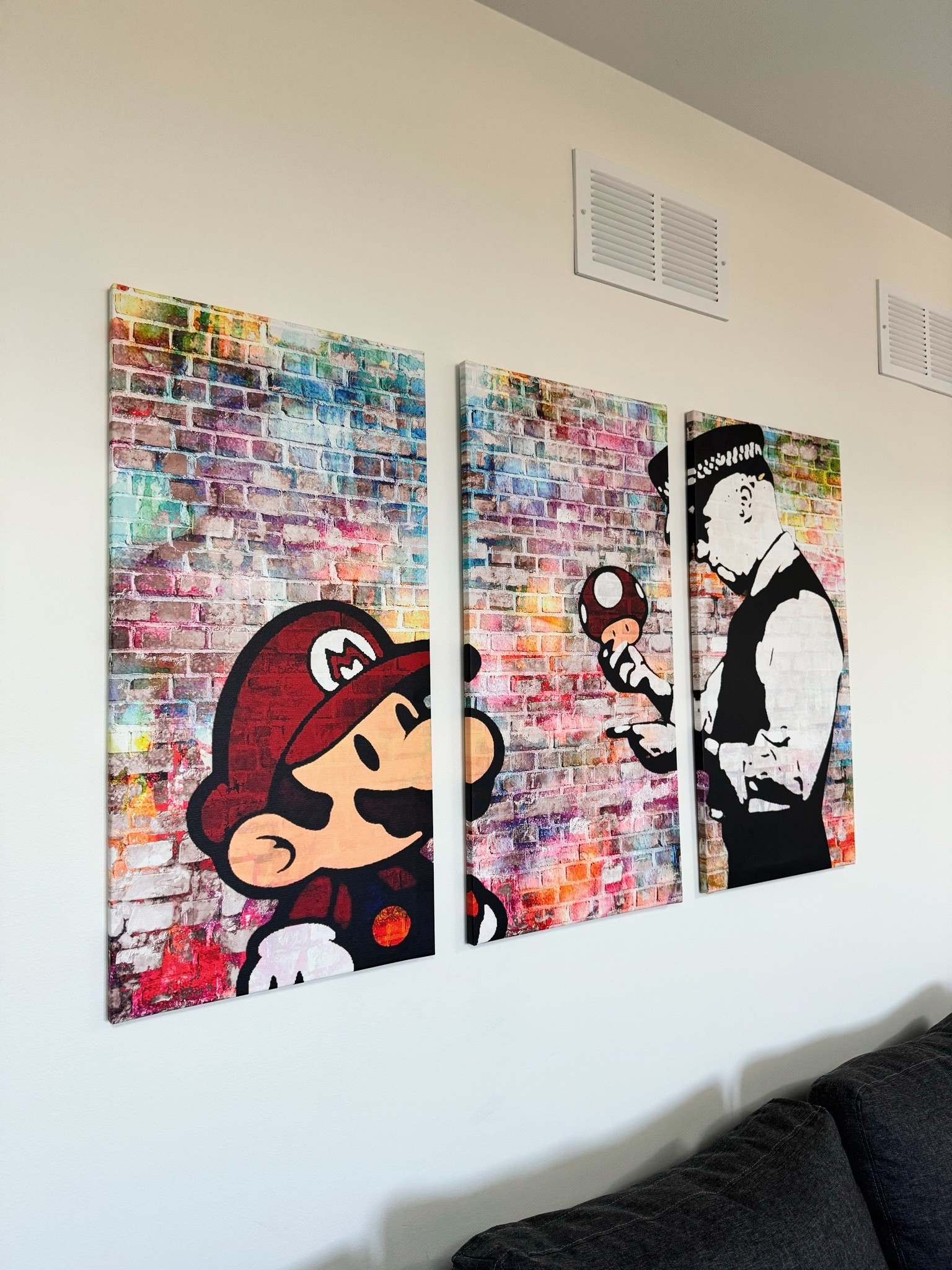 This is your sign to upgrade your game room wall 👏

This artwork made such a difference — fun but still looks put together.

Mom & kid approved 🍄

#LTKHome #LTKmomlife #LTKKids