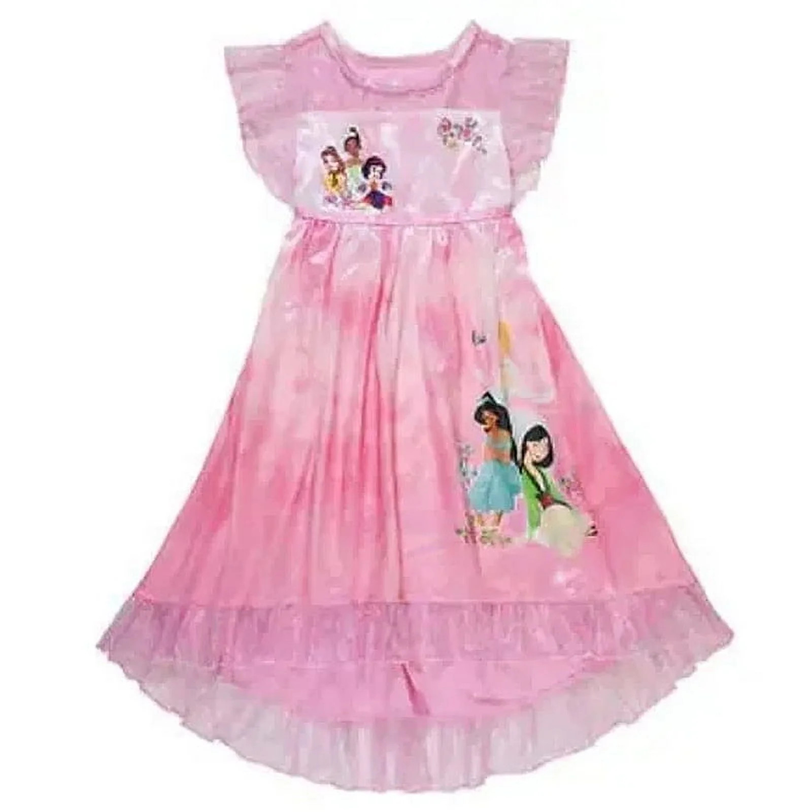 Disney Princess Satin and Tulle Girl's Fancy Character Nightgown (Size 3T) | Walmart (US)