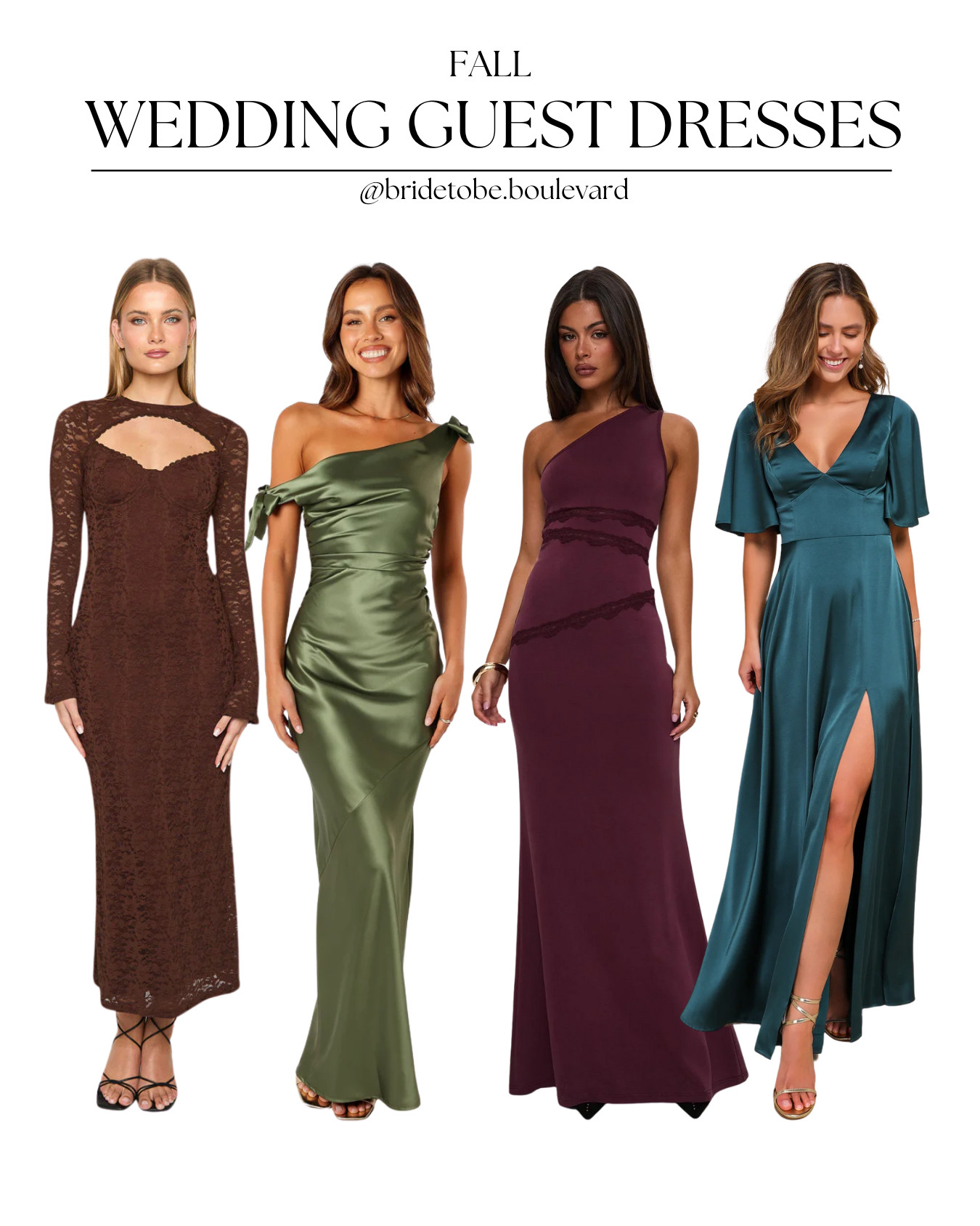🍂 Fall Wedding Chic 🍂 Embrace the romance of the season with these stunning wedding guest dresses, featuring rich dark satin, elegant lace sleeves, and timeless silhouettes. Perfect for crisp autumn celebrations! Shop now! ✨ #FallWeddingStyle #SatinElegance #WeddingGuestDresses #LTKBridal 

 #LTKParties #LTKStyleTip #LTKWedding