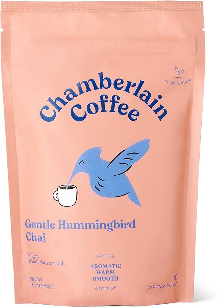 Chamberlain Coffee Gentle Hummingbird Chai Mix - Warm, Aromatic Vegan Chai with Oat Milk, Vanilla... | Amazon (US)