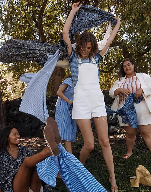 Adirondack Short Overalls in Tile White | Madewell