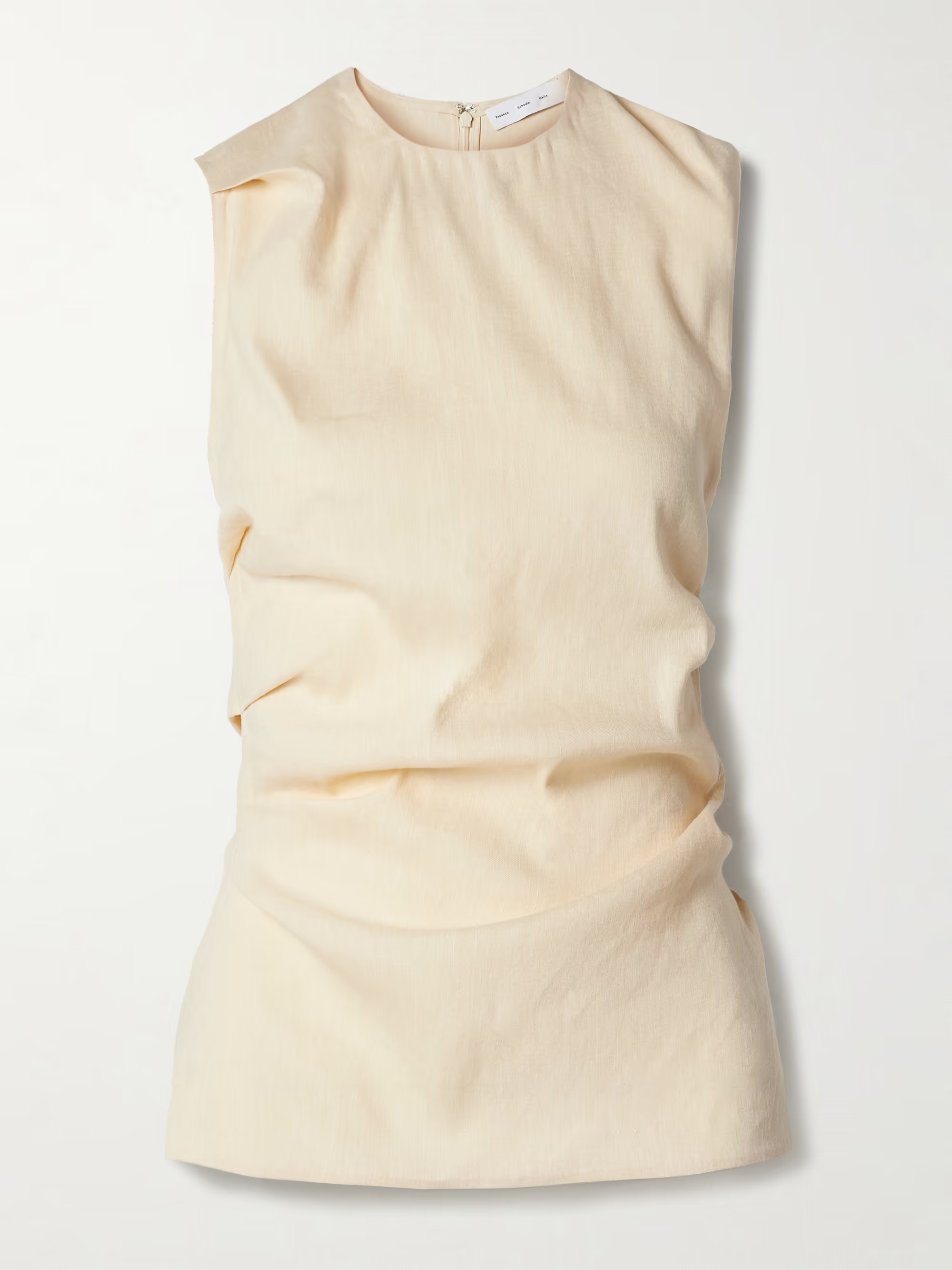 Anoushka ruched linen-blend tank | NET-A-PORTER (US)