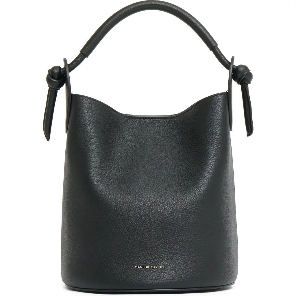 Mansur Gavriel Mini Fortuna Leather Bucket Bag in Black at Nordstrom | Nordstrom