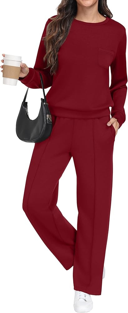 GRECERELLE Tracksuit Womens Full Set Autumn Long Sleeve Lounge Wear Sets for Women Two Piece Outf... | Amazon (UK)