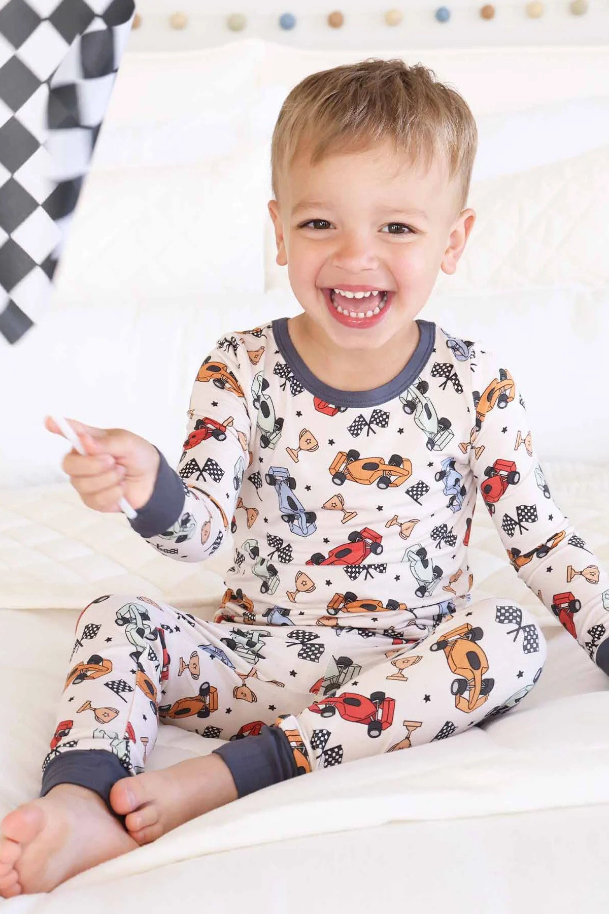 Pit Crew Two Piece Pajama Set | Caden Lane