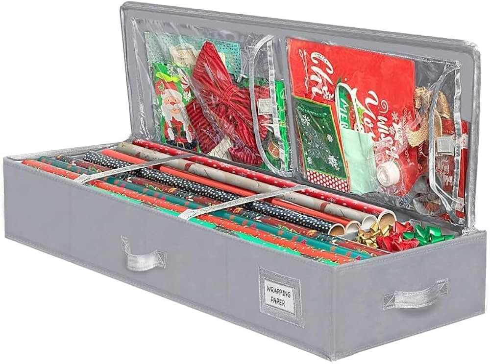Premium Wrapping Paper Storage Container -Durable Material 600D tear-proof - Fits up to 27 Paper ... | Amazon (US)