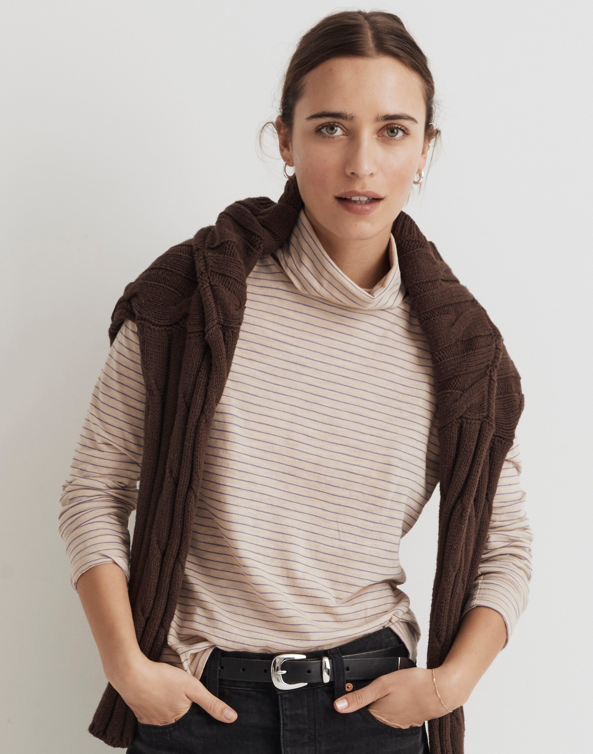 Whisper Cotton Turtleneck Tee | Madewell