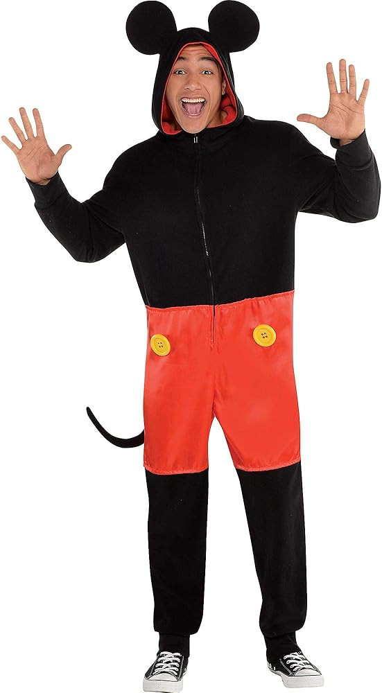 Party City Zipster Mickey Mouse One Piece Halloween Costume for Men | Amazon (US)
