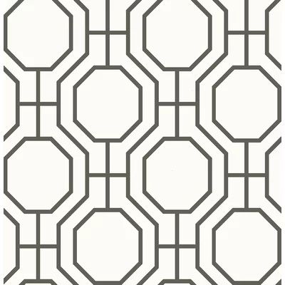 Linda Circuit 33' x 20.5" Modern Ironwork Wallpaper Roll Viv + Rae Color: Black | Wayfair North America