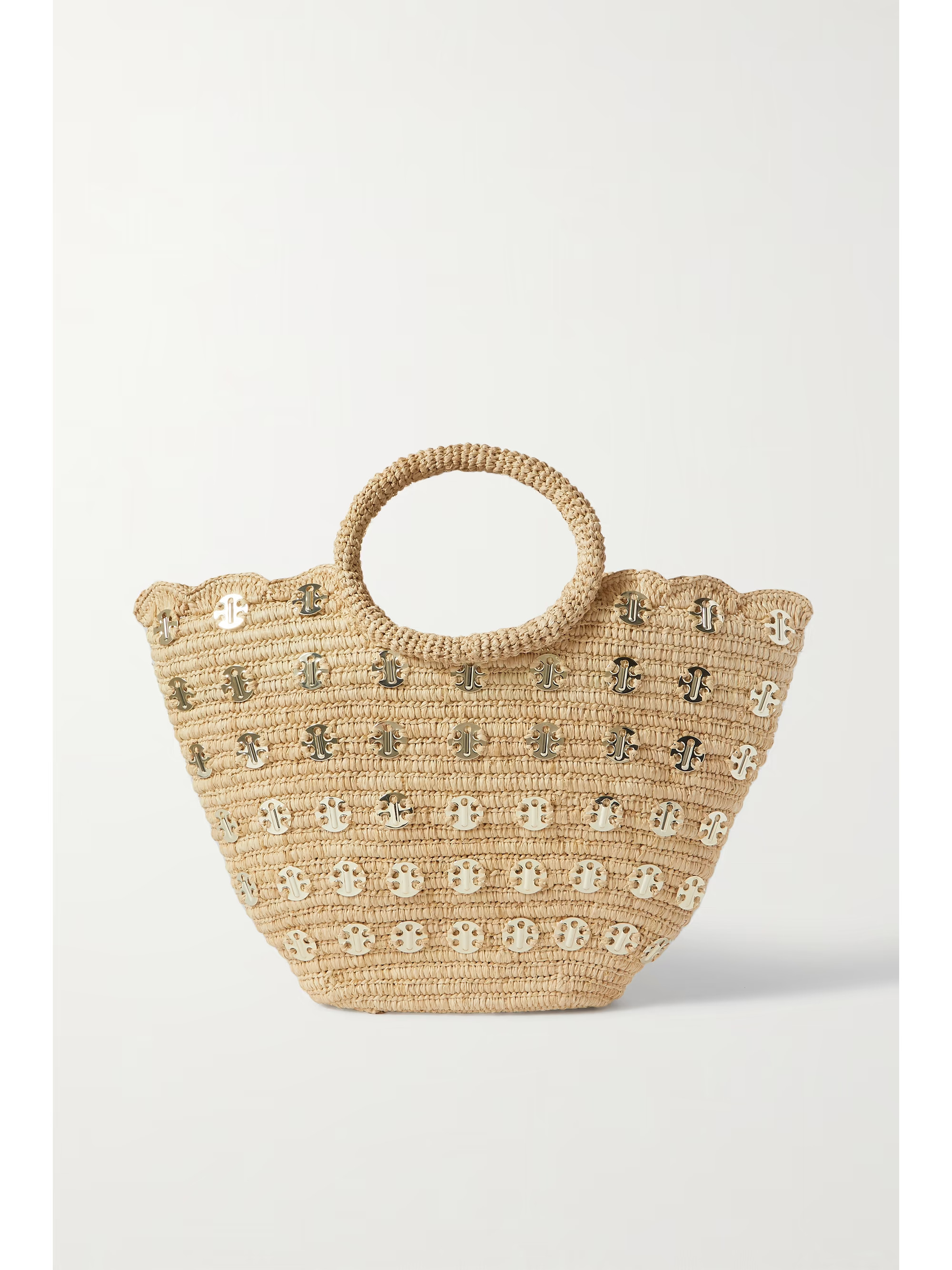 Rabane scalloped embellished raffia basket bag | NET-A-PORTER (UK & EU)