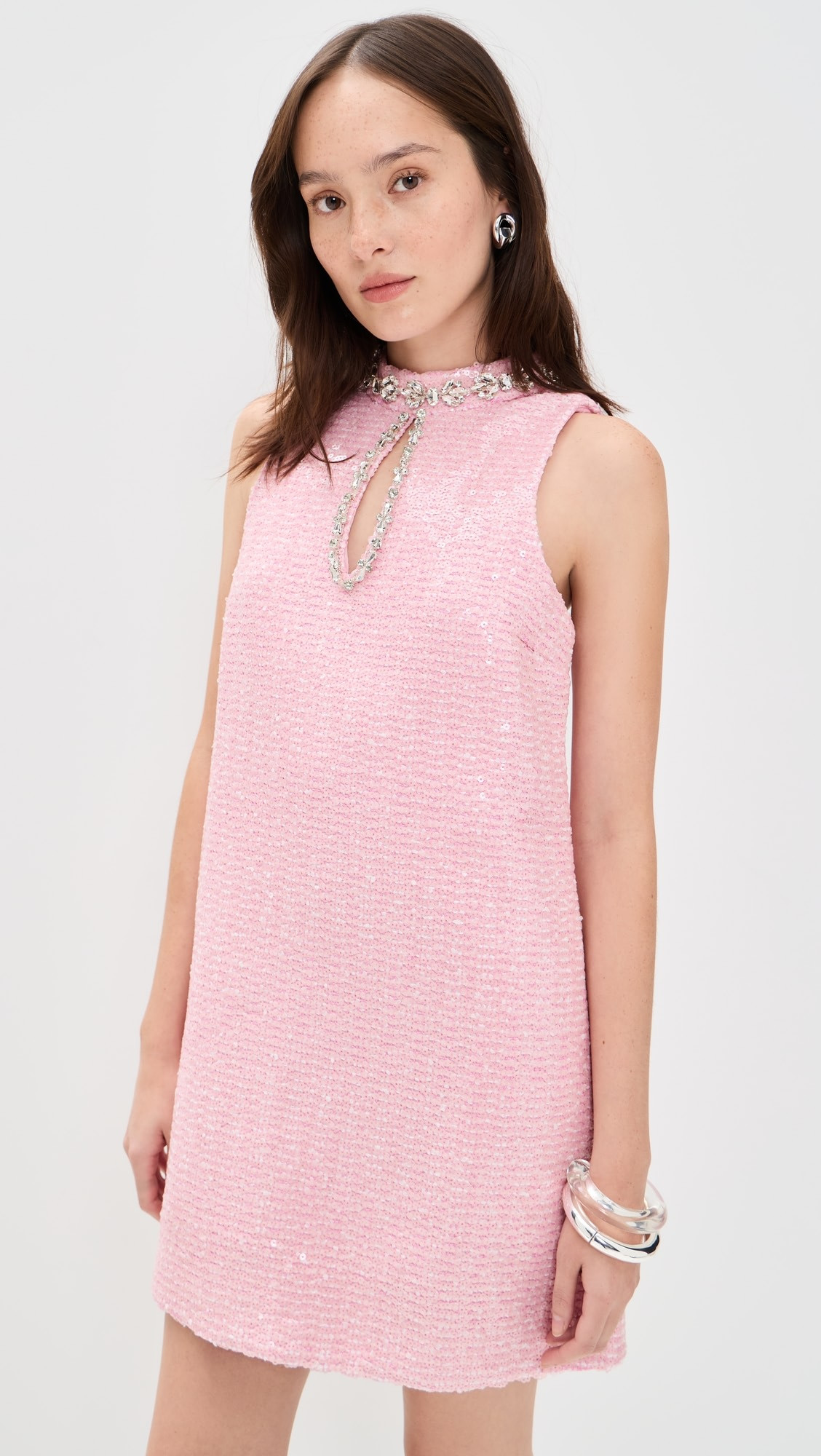 Rhinestone Mini Tweed Dress | Shopbop
