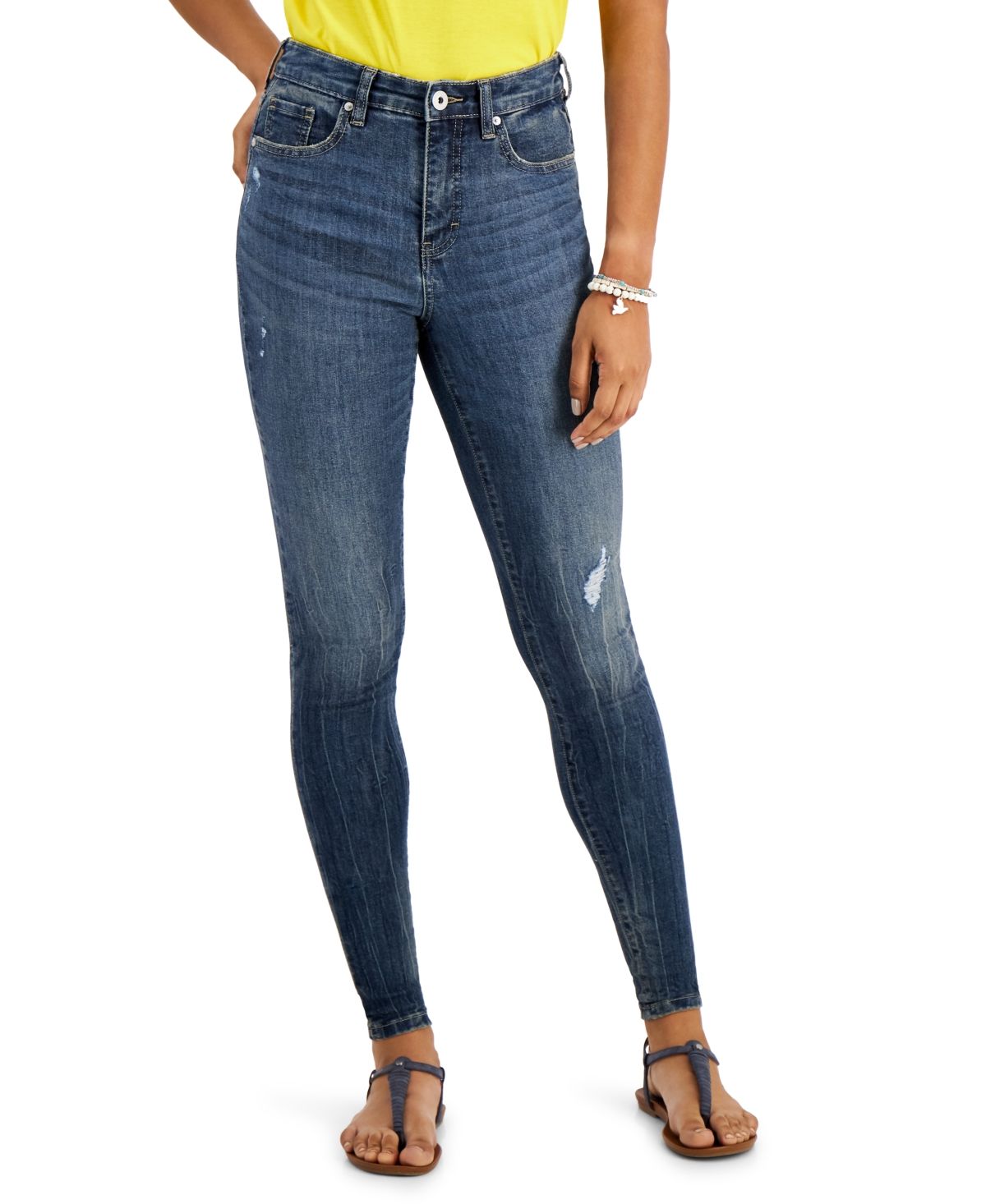 Style & Co Petite True Ripped Skinny Jeans, Created for Macy's | Macys (US)