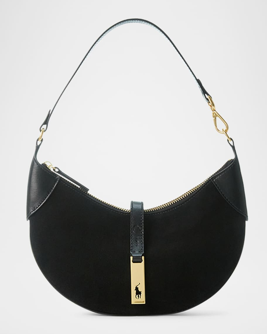 Polo Ralph Lauren Polo ID Mini Suede Shoulder Bag | Neiman Marcus