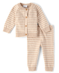 Baby Striped 2-Piece Outfit Set - cream | The Children's Place