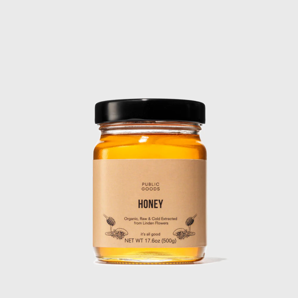 Organic Linden Flower Raw Honey | Organic Honey, Cold Extracted | Public Goods | Public Goods