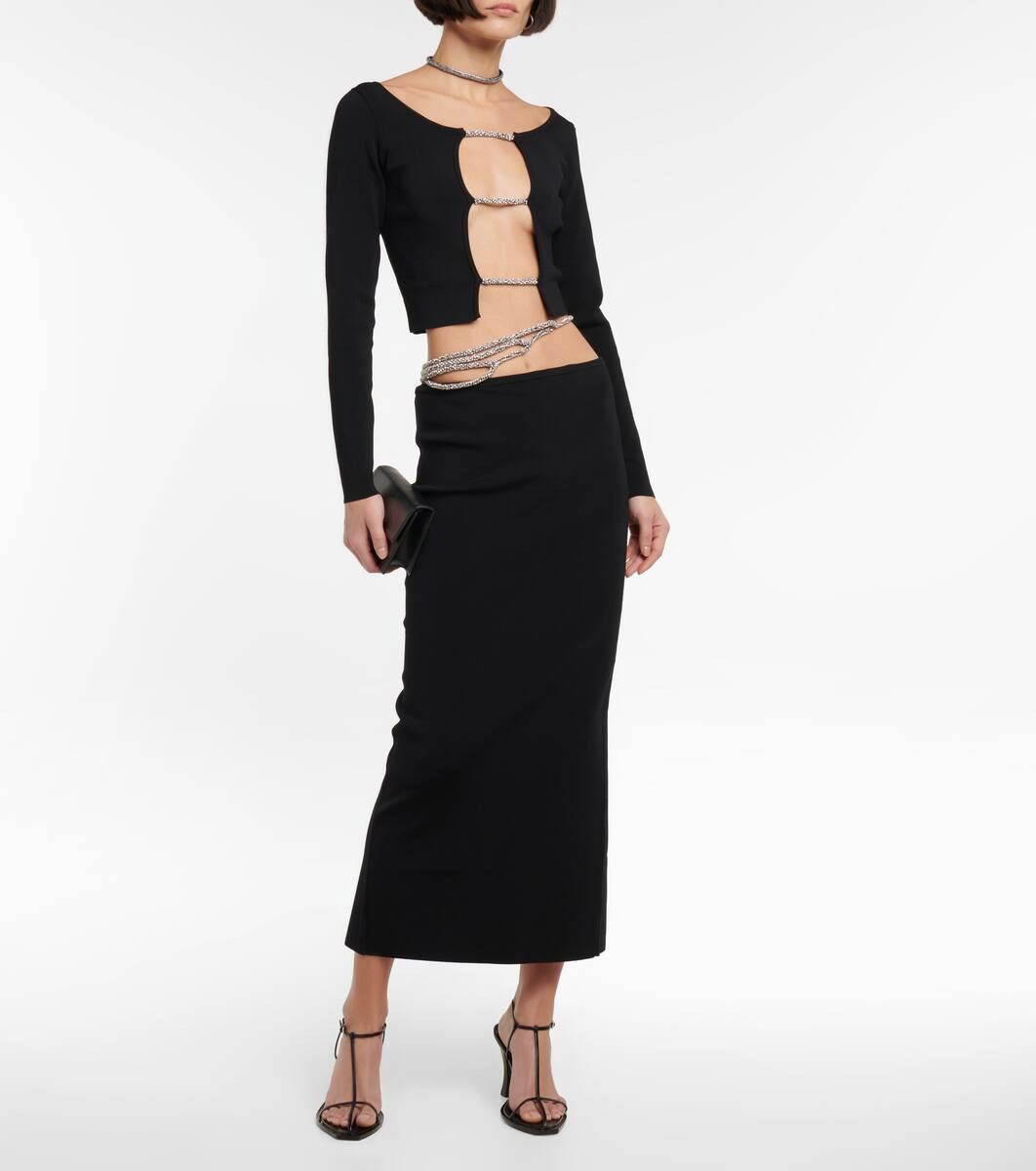 Crystal-embellished maxi skirt | Mytheresa (INTL)