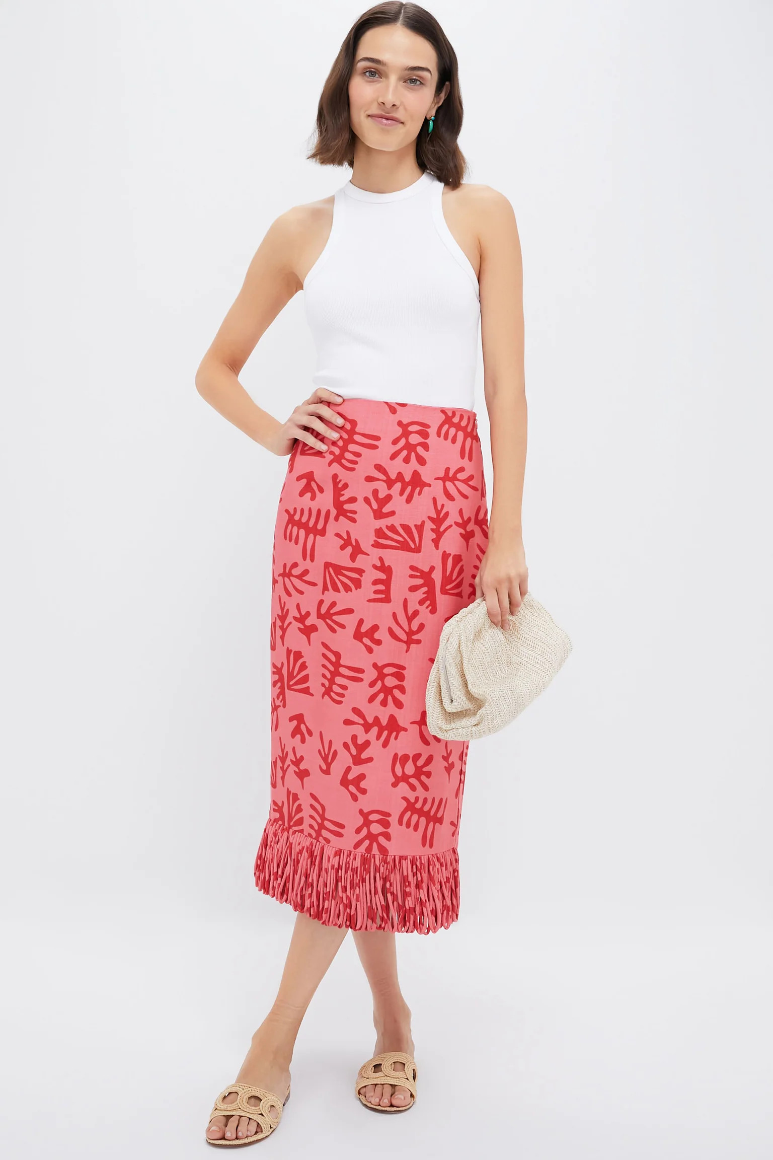 Coral & Red Reef Print Cozumel Skirt | Tuckernuck (US)