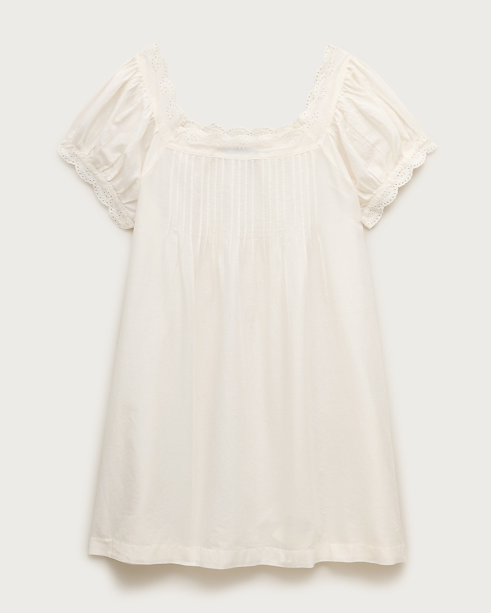 Cotton voile scallop-trim babydoll dress | J. Crew US