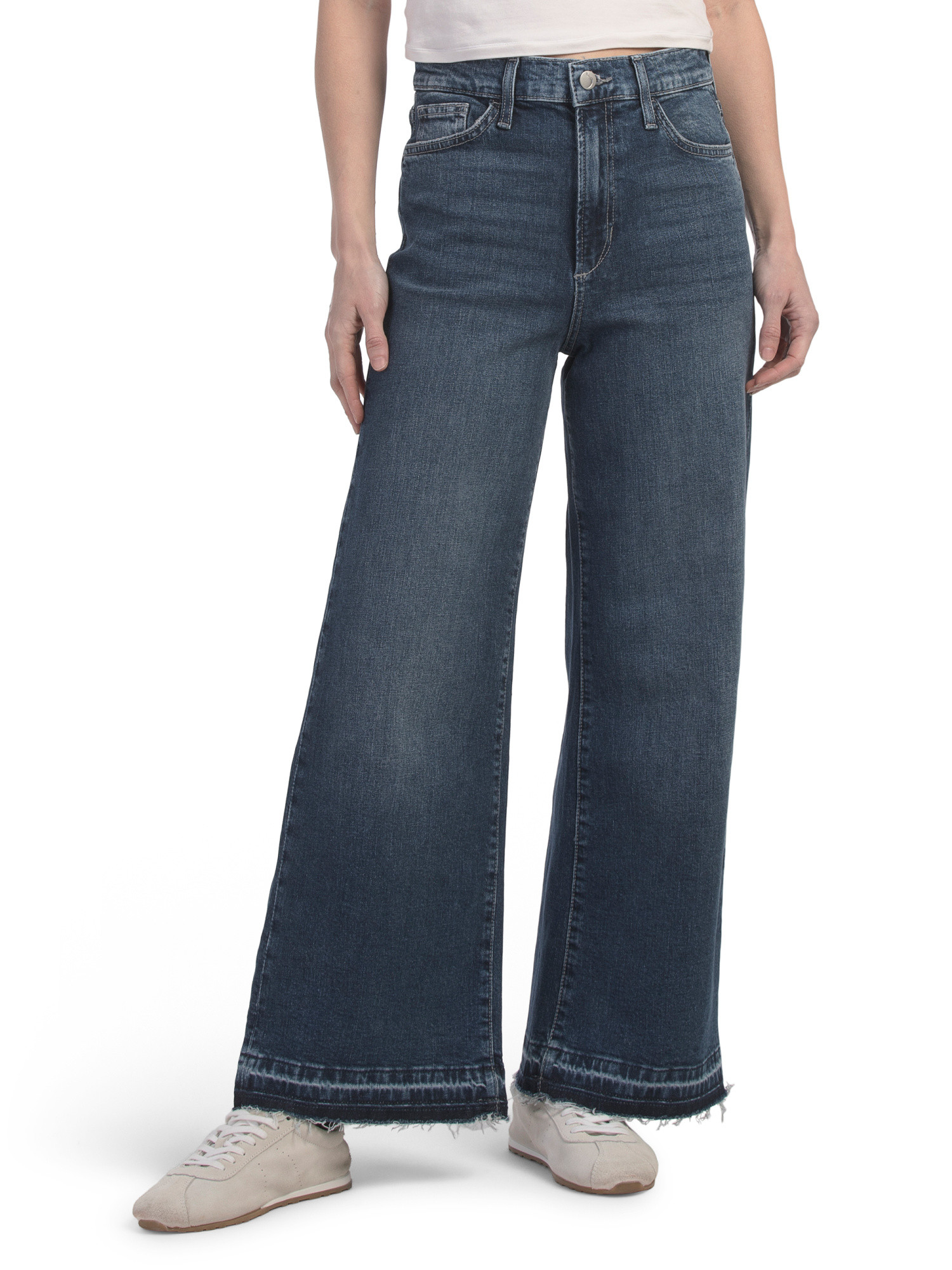 Wide Leg Ankle Jeans With Released Hem | TJ Maxx