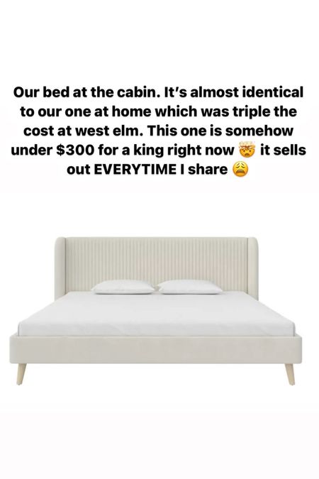 King size bed, modern cozy, modern earthy, mid century modern, master bedroom, bed frame, west elm

#LTKhome #LTKsalealert #LTKfamily