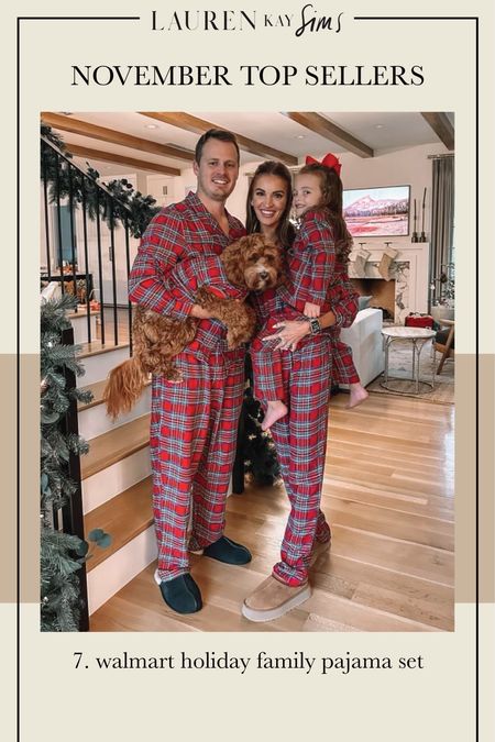 november top sellers: walmart matching family pajamas 
