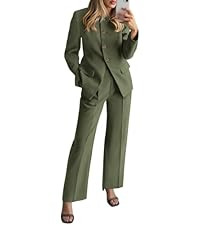 BTFBM Two Piece Set for Women Fall Fashion 2025 Business Casual Long Sleeve Blazer Jackets Wide L... | Amazon (US)